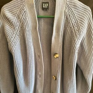 Size medium gap cardigan, light blue
